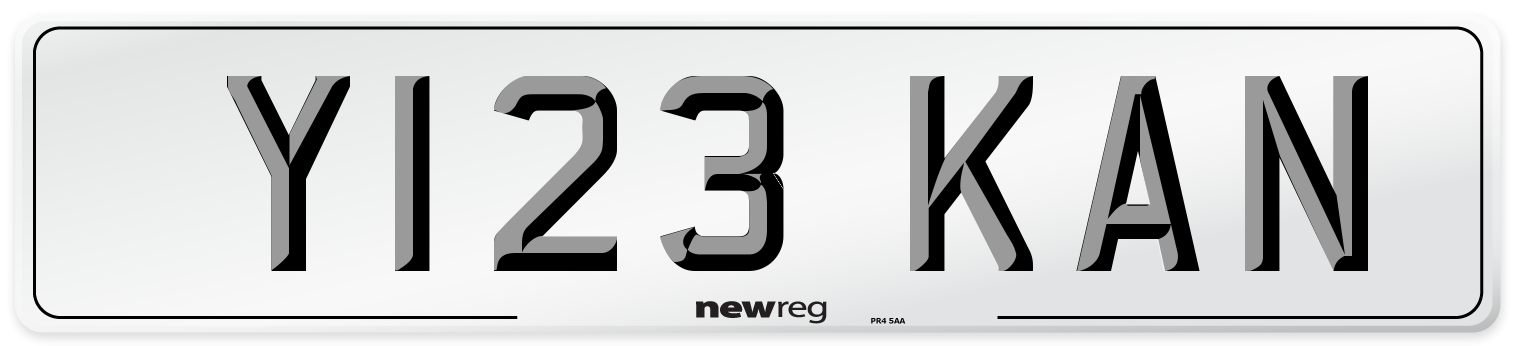Y123 KAN Number Plate from New Reg